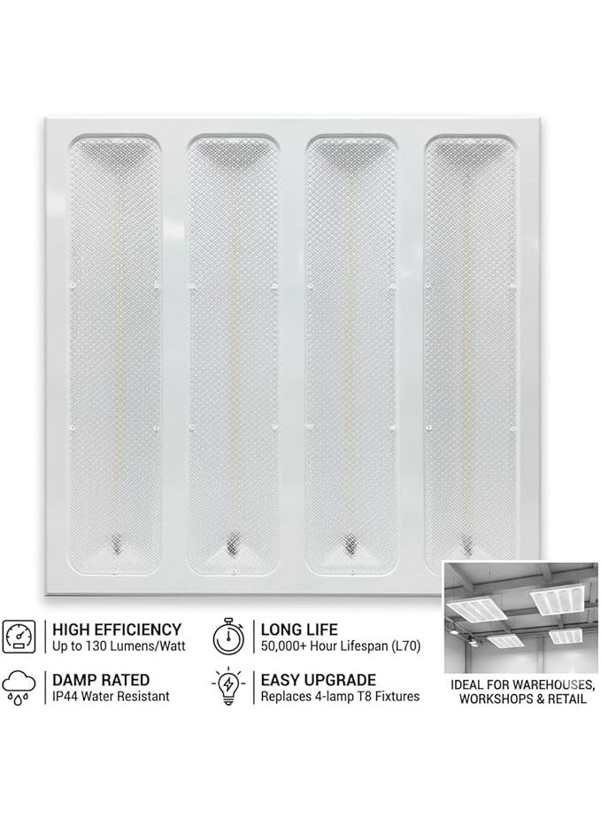 LED Grill Panel Light | 60x60 cm |150W, White, 9600 Lumens | High Efficiency, 100lm/W | Long Life 25000Hrs, Ideal for Offices, Shops & Commercial Use (sindex Brand) - Image 2