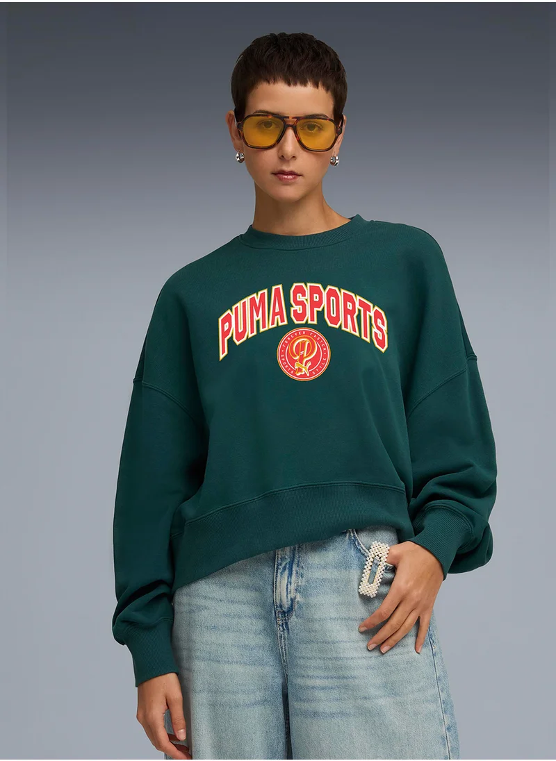 PUMA Oversized Graphic Women's Crew Sweatshirt