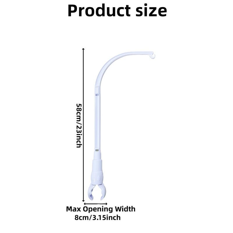 Accfore DIY 23 inches Crib Mobile Arm Nursery Mobile arm Baby Mobile Hanger, Mobile arm for Crib,The Claw Part can be Adjusted Width,DIY Toy Decoration (Crib Mobile Arm) - Image 2