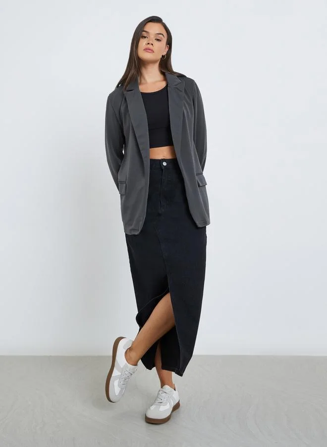 Styli Styli Regular Fit Open Front Blazer