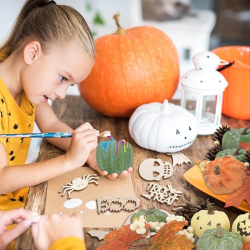 Ghrdopy 15 PCS Mini Pumpkin Decor - Plastic Pumpkins Fall Decor for Halloween Thanksgiving Artificial Pumpkins Fall Home Decor - Image 4