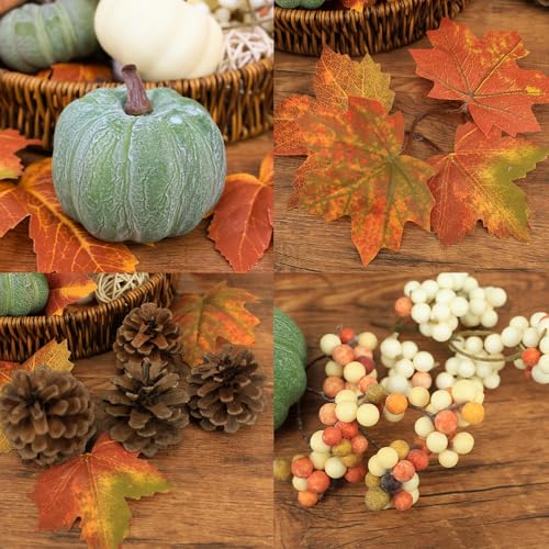 Ghrdopy 15 PCS Mini Pumpkin Decor - Plastic Pumpkins Fall Decor for Halloween Thanksgiving Artificial Pumpkins Fall Home Decor - Image 5
