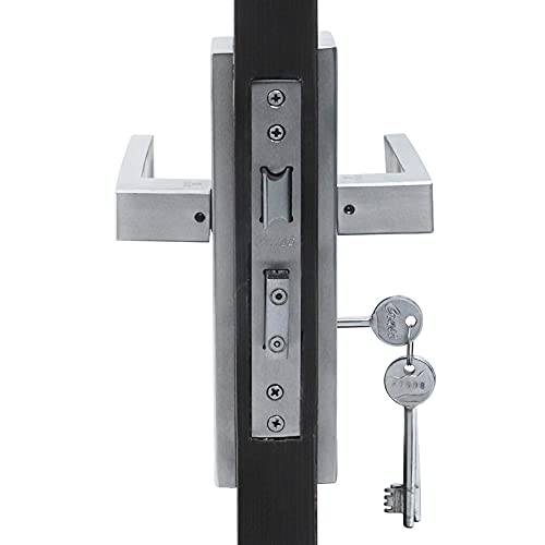 Crust Premium Heavy Duty Mortise Door Lock for Bedroom, Living Room, Main Door | 3 Keys | 6 Lever Double Stage Lockset (ALTROZ, 8 Inch Long Keyed Plate, Satin) - Image 3