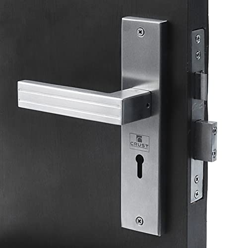 Crust Premium Heavy Duty Mortise Door Lock for Bedroom, Living Room, Main Door | 3 Keys | 6 Lever Double Stage Lockset (ALTROZ, 8 Inch Long Keyed Plate, Satin) - Image 5