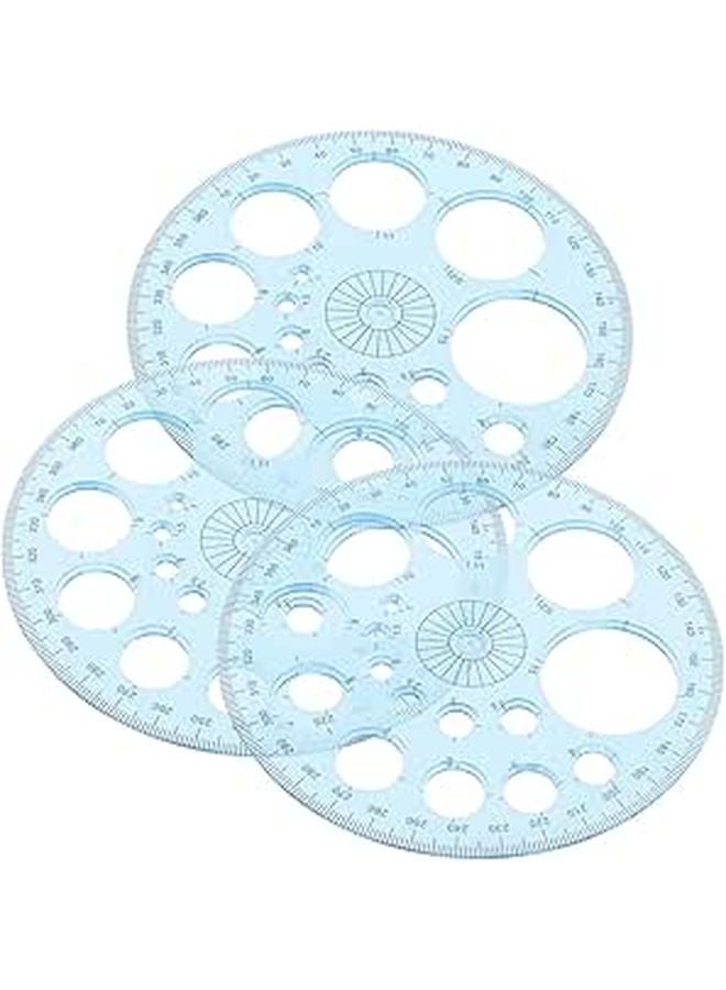 Math Protractor Set 3d Generic 3 Pack Geometry Protractors Set with Ruler for Students Math ...