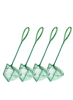 Aquarium Net Fine Mesh Small Fish Catch Nets with Plastic Handle,Set of 4 (4inch)