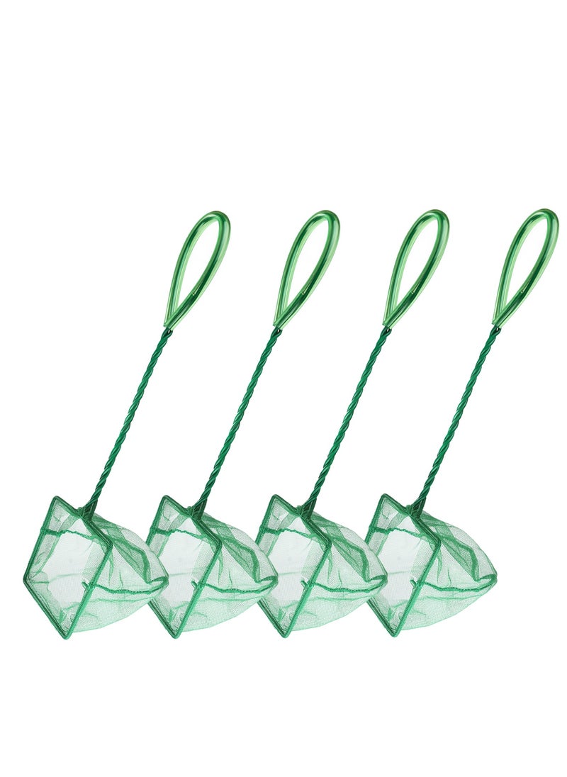 Generic - Aquarium Net Fine Mesh Small Fish Catch Nets with Plastic Handle,Set of 4 (4inch) - Image 1