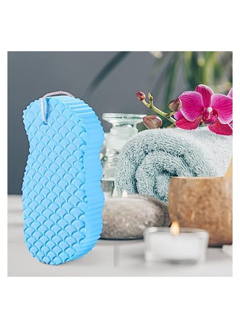 Dream Zone Super Soft Exfoliating Bath Sponge | Comfortable Baby Bath Sponge | Ultra Soft Bath Sponges for Shower | Shower Brush Painless Dead Skin Remover Body Sponge for Adult & Children, Blue - Image 1