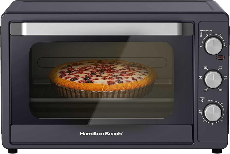 Hamilton Beach 55L 2200W Convection Toaster Oven with Rotisserie Grill, Double Walled Glass, Oyster Grey Color, 6 accessories, 6 functions, Max 230°C temp and 60 mins timer, CTGL55-ME - Image 1