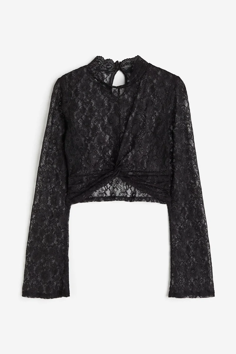 H&M Openwork Lace Crop Top