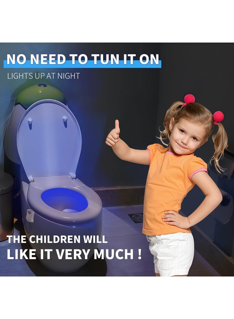 Lurette 1 Pack Toilet Light Motion Sensor, 16 Colors Changing, LED Glow Bowl Inside Toilet Light, Waterproof, Smart Night Light for Bathroom - Image 2