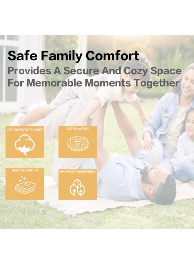 بطانية تخييم، حصيرة أرضية خارجية، معدات تخييم، طاولة البيض، بطانية للقيلولة، خيمة عبر الحدود، حصيرة نزهة مضادة للرطوبة، مناسبة للشاطئ، التخييم، والعشب، بطانية قابلة للطي بشبكة (130x180 سم) - Image 3