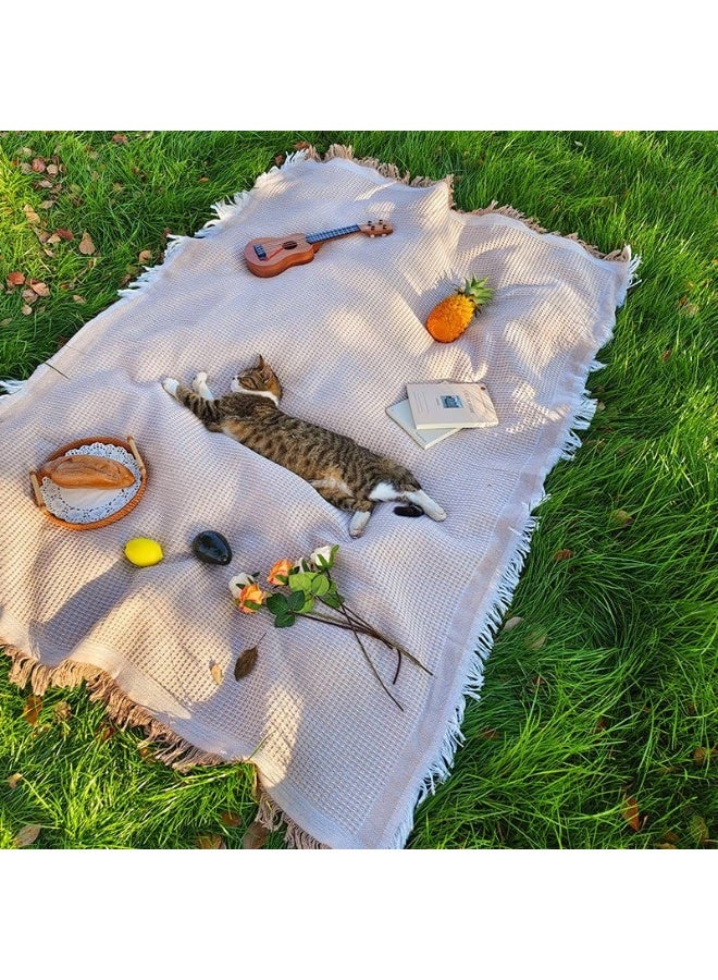 بطانية تخييم، حصيرة أرضية خارجية، معدات تخييم، طاولة البيض، بطانية للقيلولة، خيمة عبر الحدود، حصيرة نزهة مضادة للرطوبة، مناسبة للشاطئ، التخييم، والعشب، بطانية قابلة للطي بشبكة (130x180 سم) - Image 2