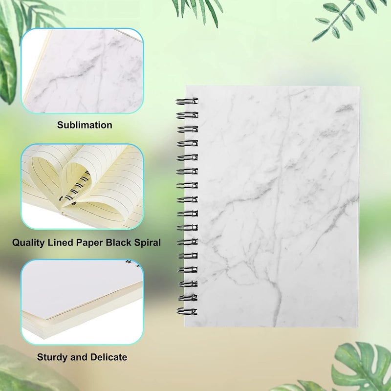 زنون دفاتر التسامي بحجم A5، دفاتر حلزونية، دفاتر DIY ذات غلاف صلب، دفاتر ورق كتابة للاستخدام في المدرسة والمكتب والمنزل والسفر، 60 صفحة (3 قطع) - Image 3