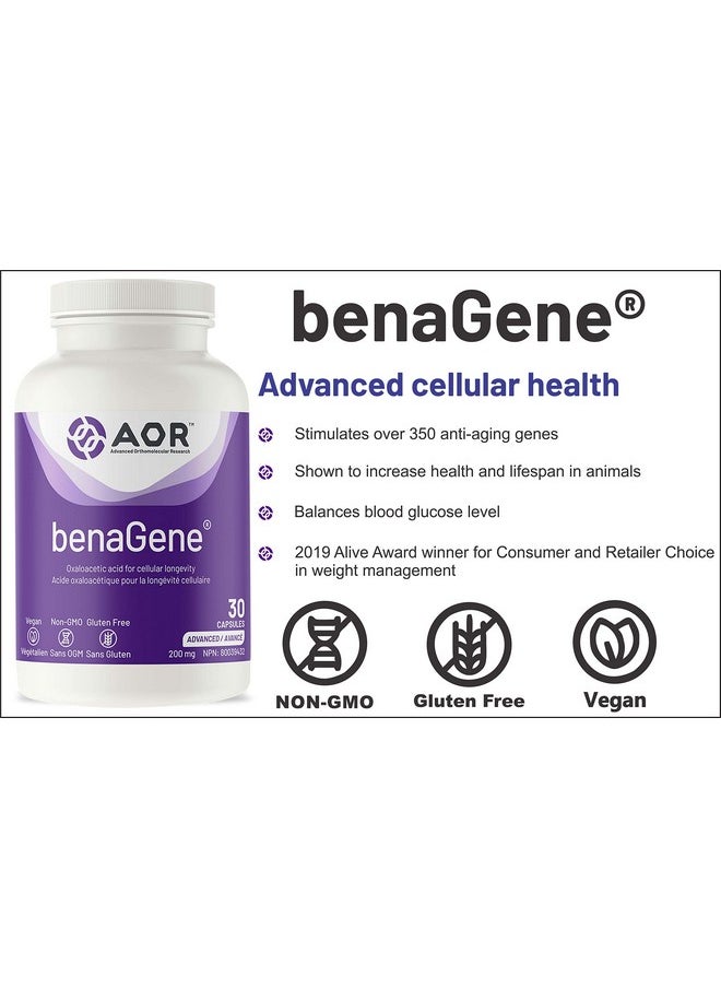 AOR - Benagene Supports Healthy Aging Energy And Longevity Dietary Supplement 30 Servings (30 Capsules) - Image 1