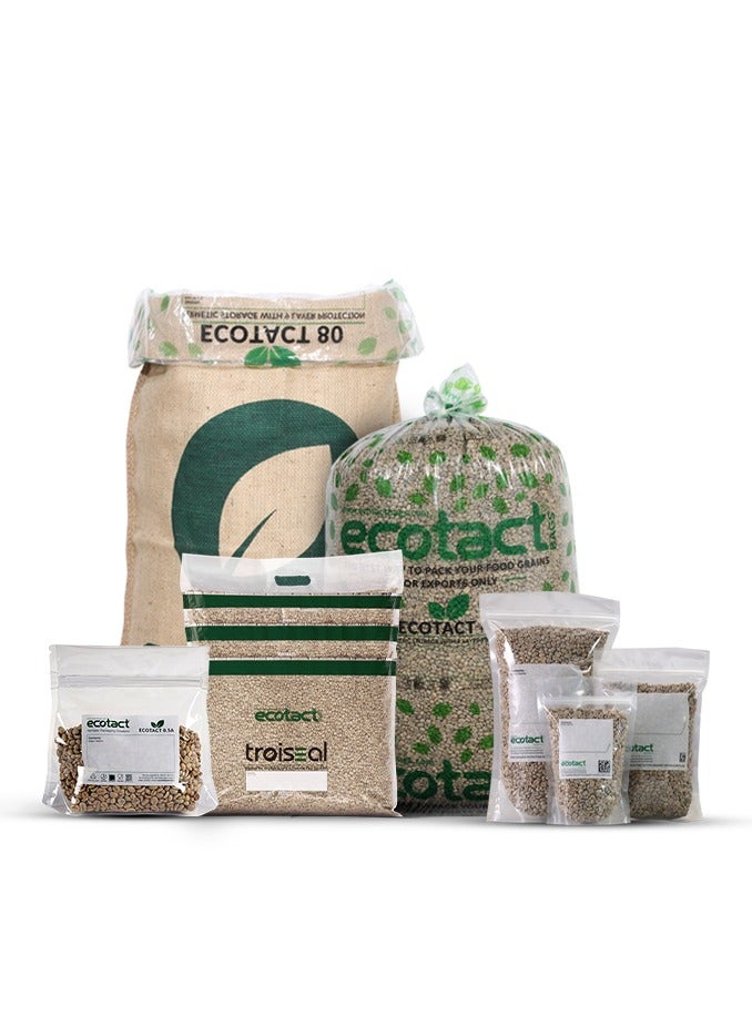 Ecotact 25 Hermetic Bag, Plastic Storage Bags for Green Coffee Beans / Cacao Beans / Food, Suitable for 15-23 Kgs, Pack of 10 pcs - Image 5
