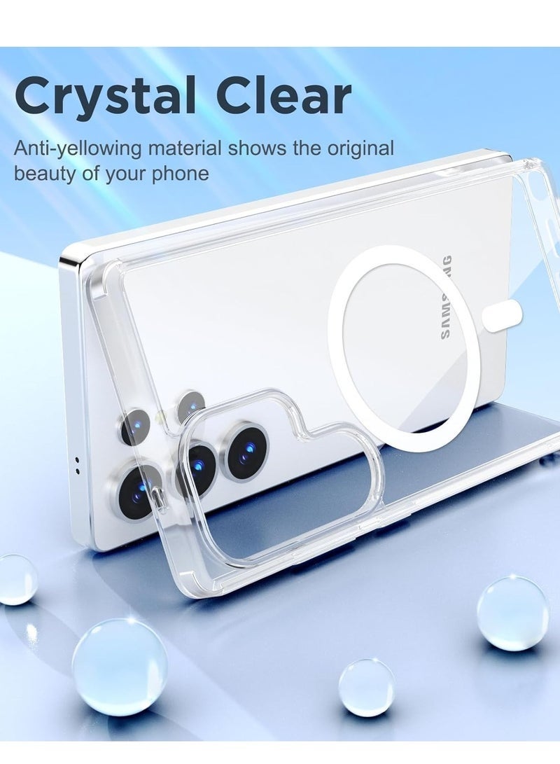 حافظة شفافة سامسونج جالكسي الترا S25 متوافق مع شاحن ماغ سيف للشحن، حافظة رفيعة للغاية مضادة للصدمات وشفافة بدون اصفرار - Image 4