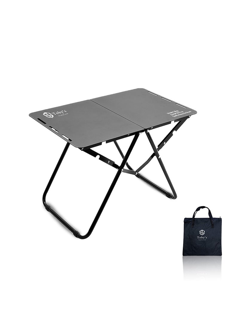 توبيز موقد تبي المحمول 6800 وات بثلاث شعلات مع إشعال ببيزو + طاولة قابلة للطي من الألومنيوم خفيفة الوزن مع حقيبة تخزين للتخييم، المشي، النزهات والسفر - Image 2