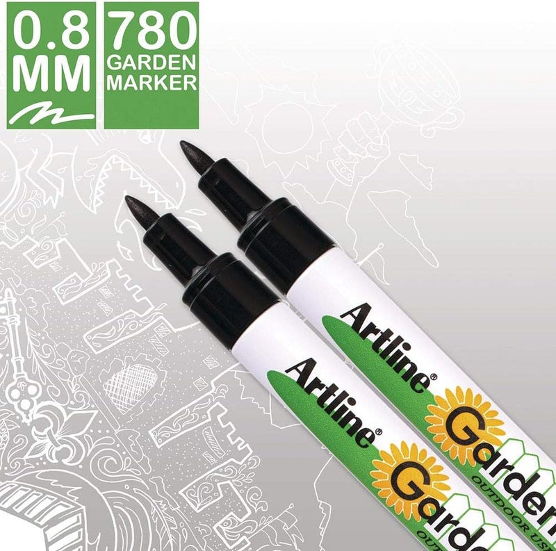 Art Line Garden Markers, 0.8 mm Writing Width, Black, 12 Pack (EK-780) - Image 4