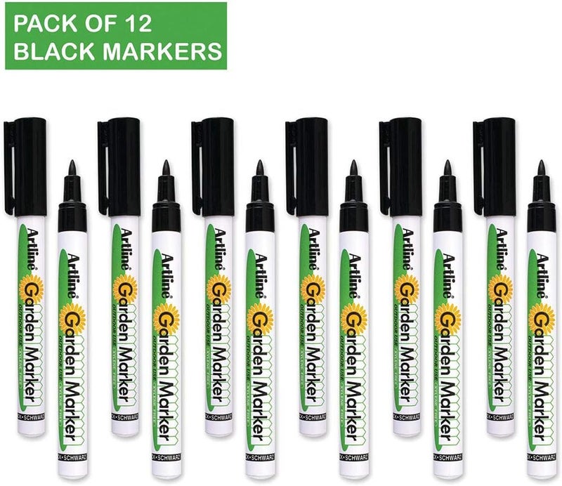 Art Line Garden Markers, 0.8 mm Writing Width, Black, 12 Pack (EK-780) - Image 2