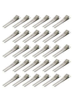 Axe Sickle 100 Pcs Double Prong Curl Setting Clips 18 for Hair Styling Barber Salon Use  Silver 