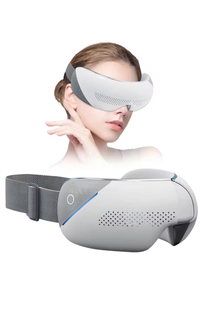 DIGI CORE Electric Eye Mask Massager With Heat Wireless & 180 Foldable, Rechargeable Massager, Bluetooth Music, Voice Broadcast & 4 Modes Relieves Eye Strain, Migraines & Improves Sleep Eye Visible Massager Sleep Music Smart Eye Compression Massage Glasses - Image 1