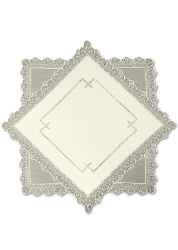 Heritage Lace Prelude 42-Inch by 42-Inch Table Topper, Ecru - Image 4