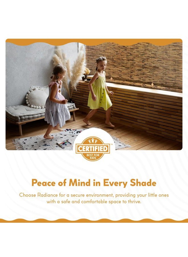RADIANCE Outdoor Roller Shades for Porch or Patio Privacy Screen, Roll-up Bamboo Blinds for Windows, Cocoa, 72" W x 72" L - Image 4
