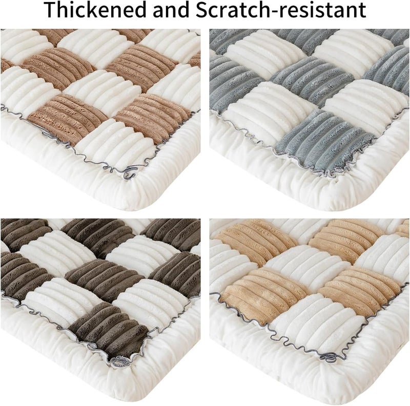 Fuzzy Couch Covers for Pets, Couch Protector for Dogs Garden Chic Cotton Protective Couch Cover, Pet Mat Bed Couch Cover (17.7 x 17.7in, Light Coffee) - Image 5