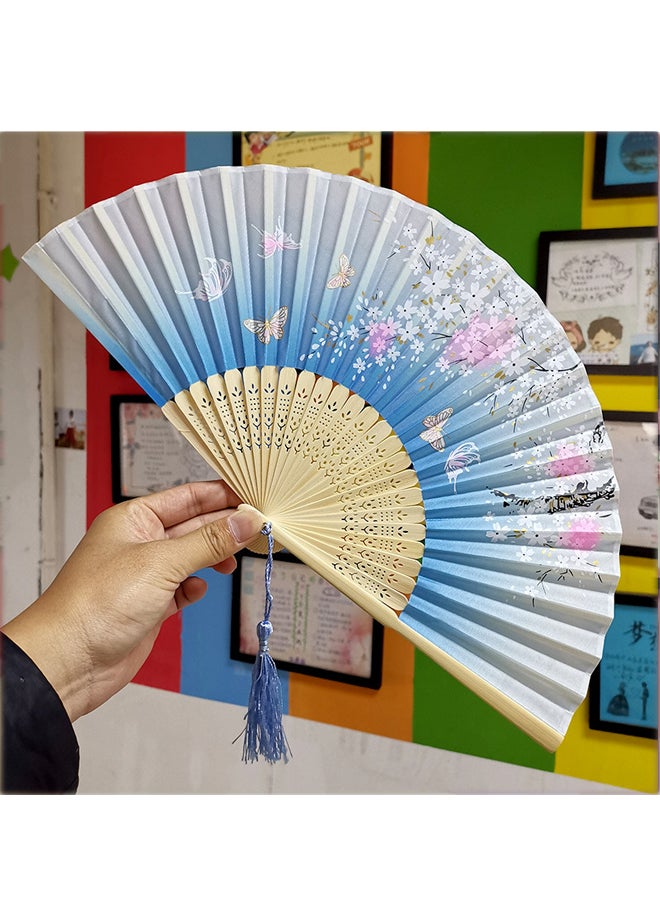 Ancient Folding Bamboo Fan Chinese Style Foldable Fan Student Gift Fan - Image 1