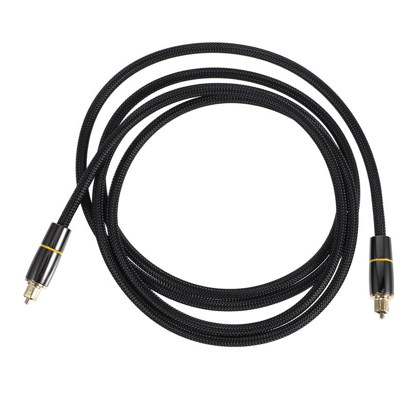 Spdif 5.1 Optical Digital Audio Cable 2m Fiber Optic Audio Cord for Home Theater Systems with Yellow Ring Connector - Image 1