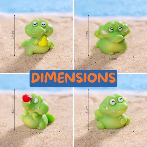 CraftVatika Cute Animal Figurines Showpiece | Animal Car Dashboard Decorations, Car Dashboard Animals, Crocodile Figurine | Living Room, Office, Table | Festive Decor - Image 3