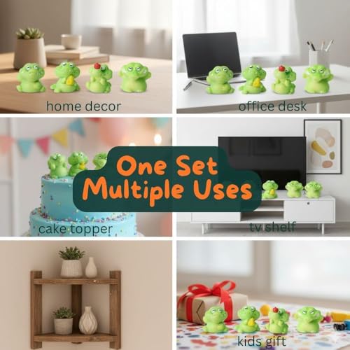 CraftVatika Cute Animal Figurines Showpiece | Animal Car Dashboard Decorations, Car Dashboard Animals, Crocodile Figurine | Living Room, Office, Table | Festive Decor - Image 4