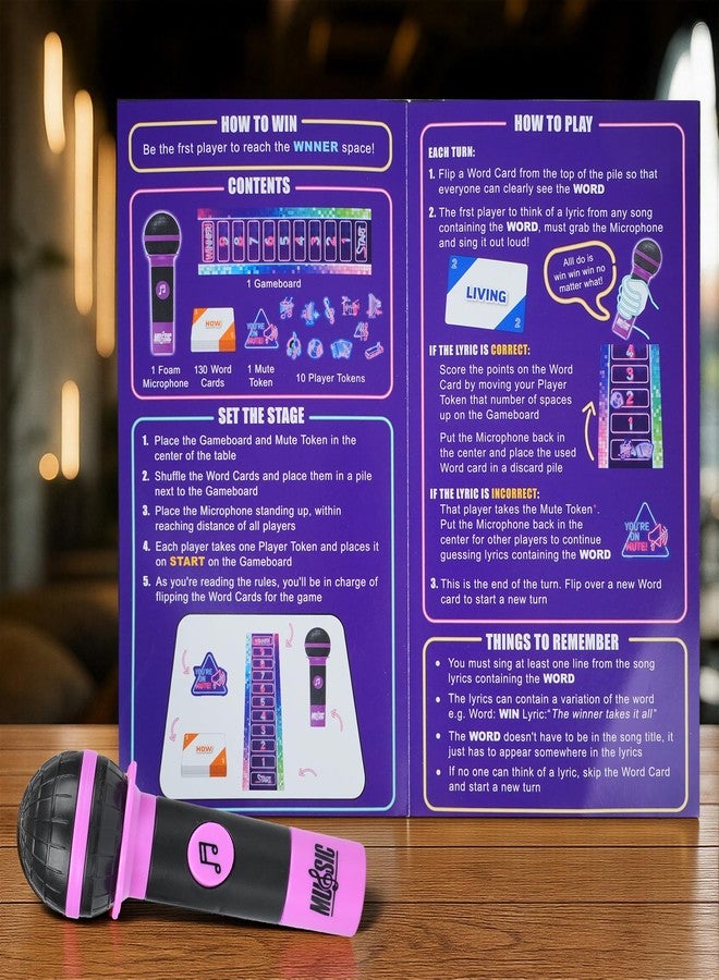 ATG Mic Karaoke Party Game - Hilarious Singing Challenge for Friends & Families with 250 Song Lyrics - Perfect for Game Nights & Birthday Parties 8 Years Old (2-10 Players) - Image 5
