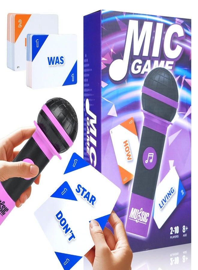 ATG Mic Karaoke Party Game - Hilarious Singing Challenge for Friends & Families with 250 Song Lyrics - Perfect for Game Nights & Birthday Parties 8 Years Old (2-10 Players) - Image 1