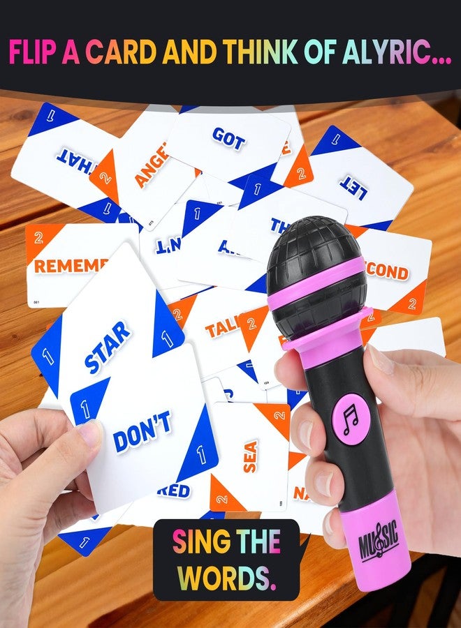 ATG Mic Karaoke Party Game - Hilarious Singing Challenge for Friends & Families with 250 Song Lyrics - Perfect for Game Nights & Birthday Parties 8 Years Old (2-10 Players) - Image 2