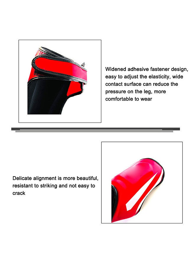 Generic Martial Arts Shin Guards PU Leather Leg Foot Protector Thicken Protective Pads for Kickboxing MMA Training Sparring Equipment - Image 3