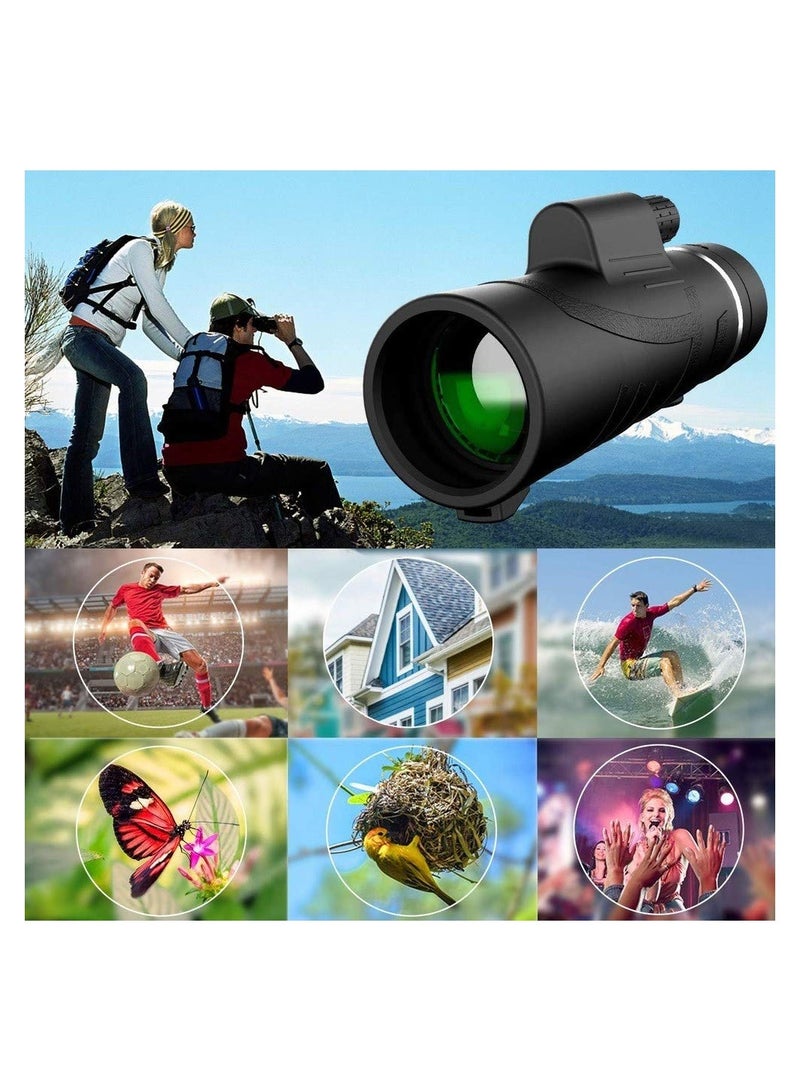 SYOSI Monocular Telescope Telephoto Lens for iPhone, 40X60 High Power Monocular Scope, Professional Macro Photography Lens (Fits for Almost All Phone) 6-Piece Set - Image 3
