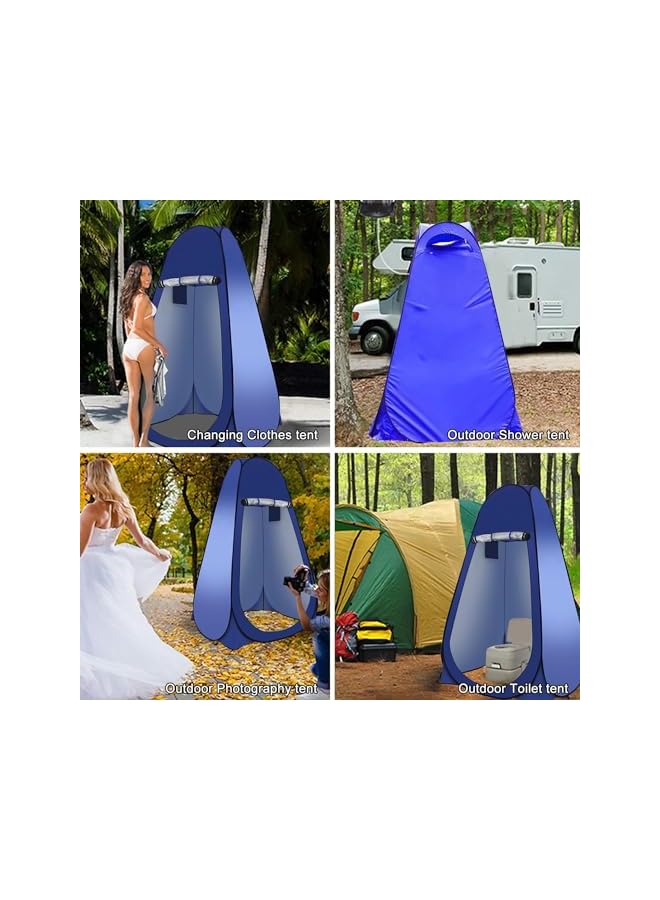 Green Tiger Multi-Use Outdoor Changing Clothes Tent Pop Up Shower Tent Portable Folding Toilet Tent With Carry Bag/Beach Dressing Changing Room/Outdoor Tent Suitable For Shower/Camping/Beach (Blue) - Image 3