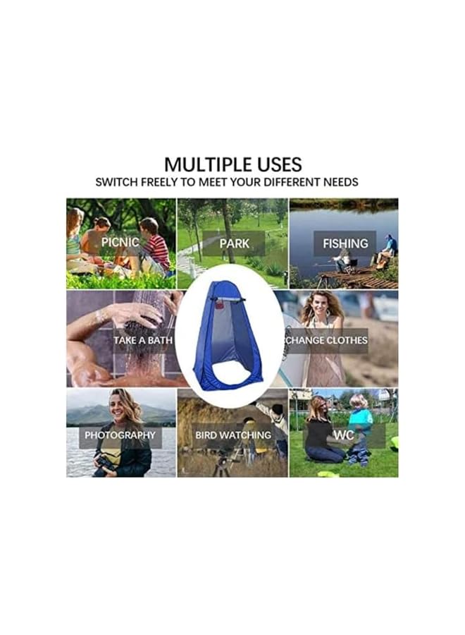 Green Tiger Multi-Use Outdoor Changing Clothes Tent Pop Up Shower Tent Portable Folding Toilet Tent With Carry Bag/Beach Dressing Changing Room/Outdoor Tent Suitable For Shower/Camping/Beach (Blue) - Image 5