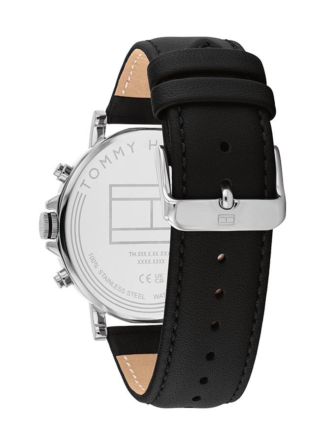 Men's Analog Round Shape Leather Wrist Watch 1710586 - 44 Mm
