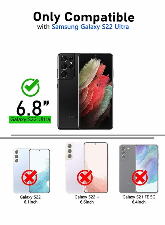 GROIC Galaxy S22 Ultra Case, Samsung Galaxy S22 Ultra Belt Clip Holster Case Slim Combo Shell with Kickstand Swivel Belt Clip Holster Rugged Protective Cover for Samsung Galaxy S22 Ultra 6.8"- Black - Image 2