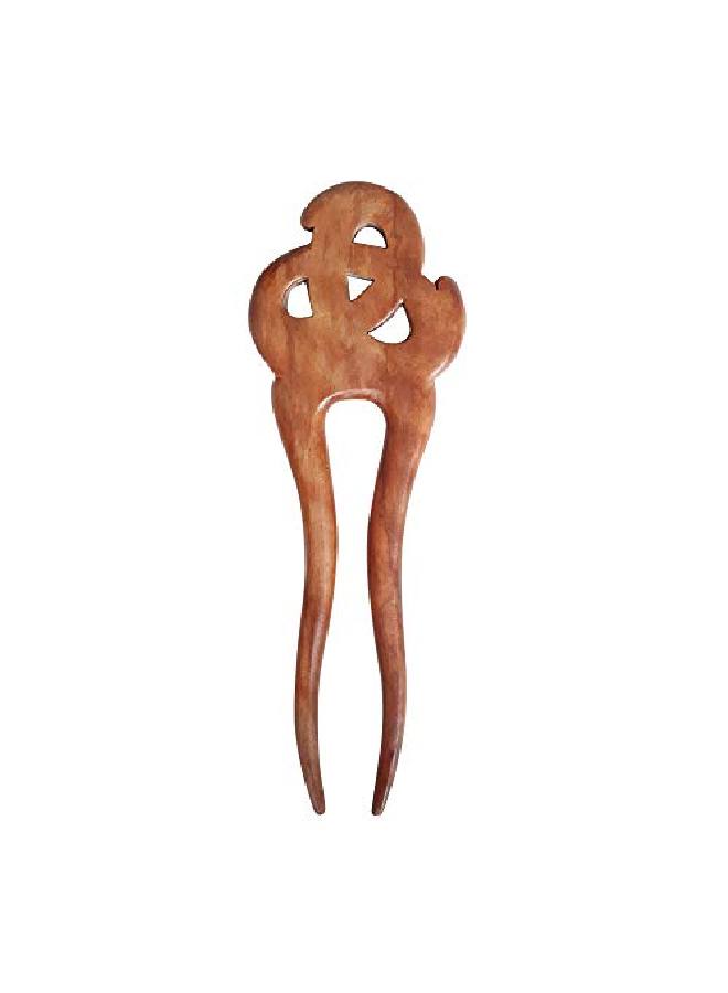 Marycrafts مشبك شعر خشبي على شكل عقدة سلتيك ، مشبك شعر ، دبوس شعر ، إكسسوار شعر ، لعبة شعر مصنوعة يدويًا - Image 3