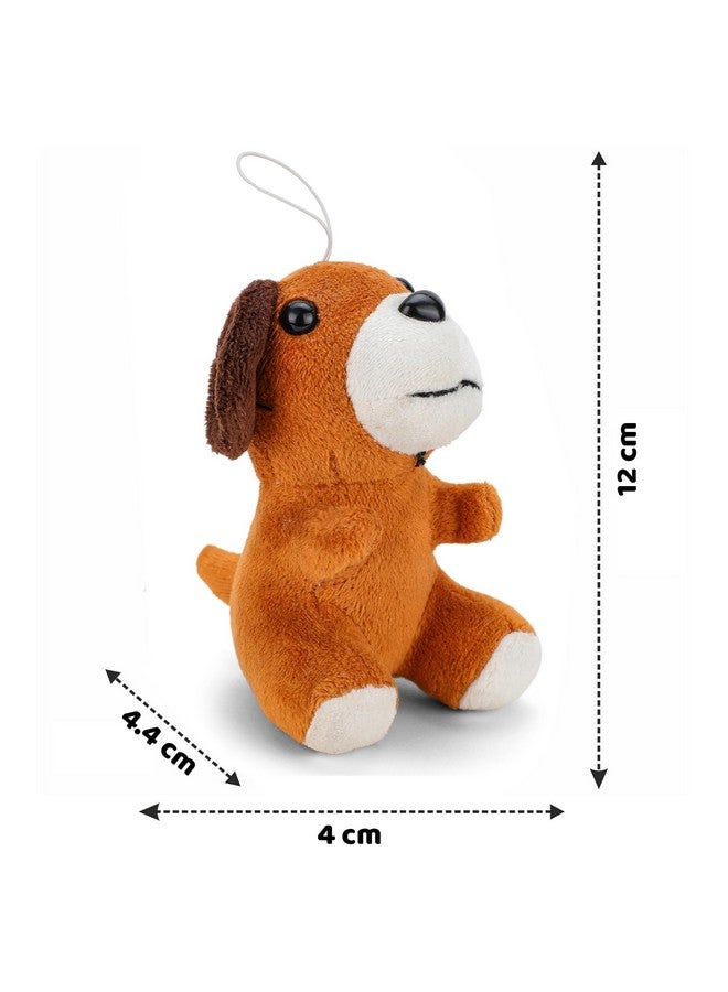 ويبي لعبة حيوان محشو من القطيفة على شكل كلب جالس مع سلسلة مفاتيح - قطعة واحدة - Image 3
