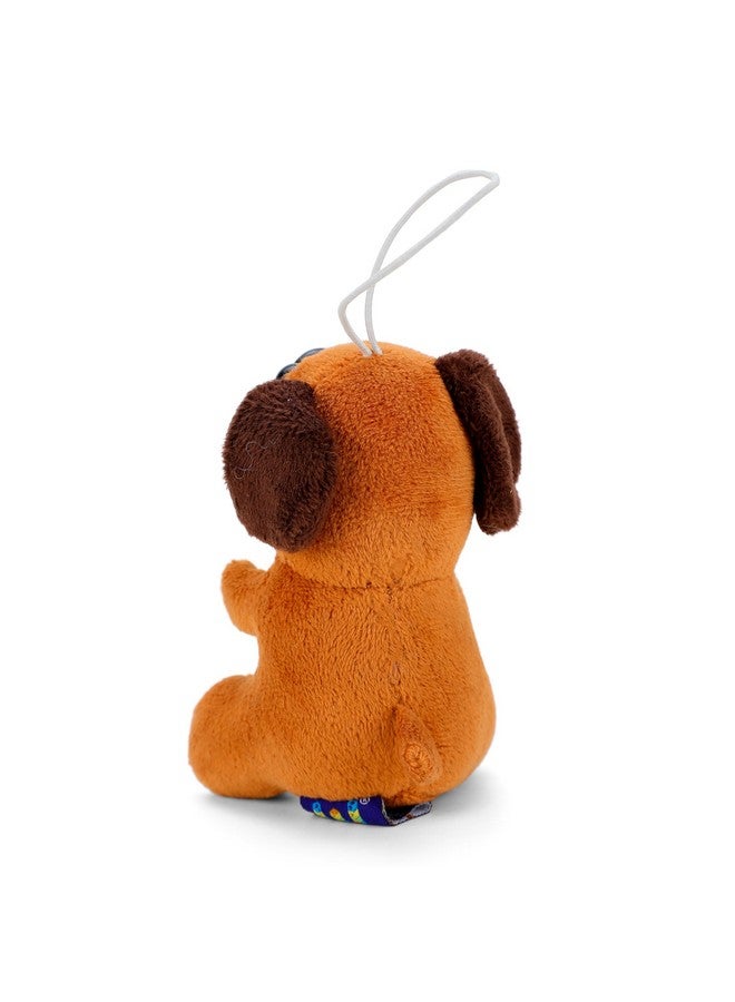 ويبي لعبة حيوان محشو من القطيفة على شكل كلب جالس مع سلسلة مفاتيح - قطعة واحدة - Image 5