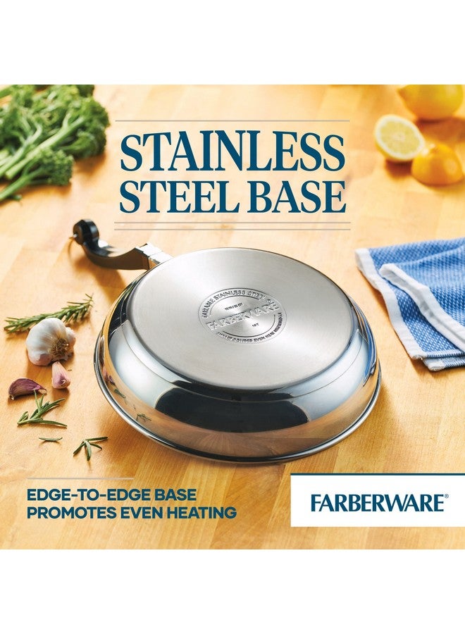 Farberware Classic Stainless Steel Frying Pan Set / Fry Pan Set / Stainless Steel Skillet Set - 8.25 Inch and 10 Inch, Silver - Image 5