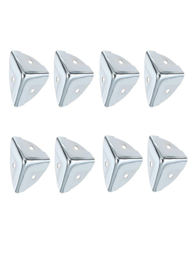 dophee 8Pcs Silver Box Corner Protectors, Decorative Edge Guards for Flight Road Case Cosmetic Box Suitcases Luggage Kitchen Cabinet, 28mm/1.1" - Image 1