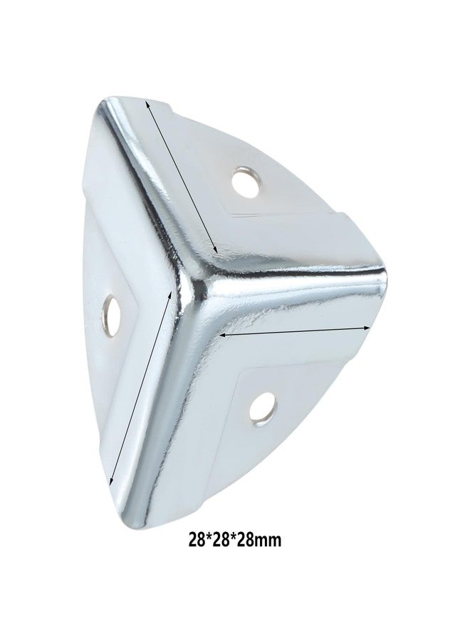 dophee 8Pcs Silver Box Corner Protectors, Decorative Edge Guards for Flight Road Case Cosmetic Box Suitcases Luggage Kitchen Cabinet, 28mm/1.1" - Image 2