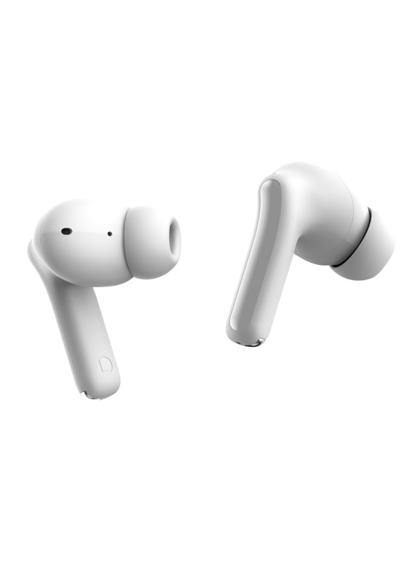 SWISS MILITARY - Swiss Military Delta 3 True Wireless Earbuds with ANC, Deep Bass, HD Audio & Calls, Type-C Charging, Auto Pairing & Wireless Charging Case, Compatible with iPhone/Samsung & Other devices - White - Image 1