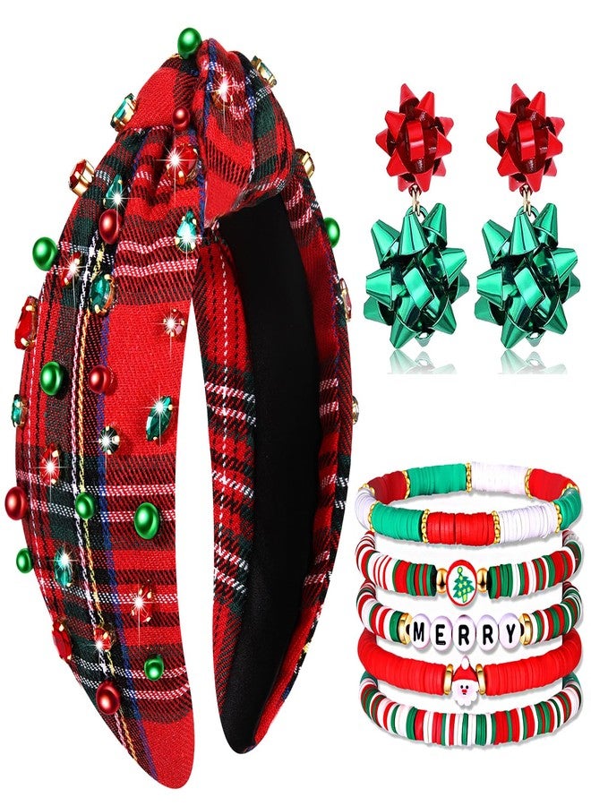سيالكسهيني طوق رأس لعيد الميلاد، أطواق رأس لعيد الميلاد للنساء، أطواق رأس منقوشة، أطواق شعر للعطلات للنساء، ملابس عيد الميلاد، هدايا حفلات العطلات، هدايا العطلات، سترات قبيحة (النمط ج) - Image 1